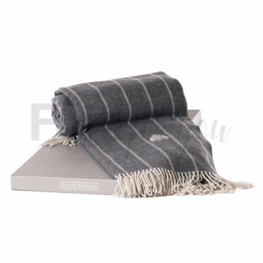 PLAID MASTRO RAPHAEL GESSATO LANA 130X180 RICAMO APE  