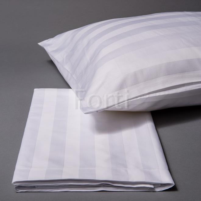 Lenzuolo Cotone RIGA RASO BIANCO O BEIGE